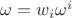 $\omega=w_i\omega^i$ $\omega=w_i\omega^i$