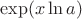 $\exp (x \ln a)$