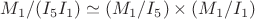 $M_1/(I_5I_1) \simeq (M_1/I_5)\times(M_1/I_1)$
