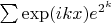 $\sum\exp(ikx)e^{2^k}$