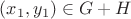 $(x_1,y_1)\in  G+H$