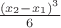 $\frac{(x_2 - x_1)^3}{6}$