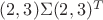 $(2,3)\Sigma (2,3)^T$