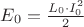 $E_0=\frac{L_0\cdot I_0^2}{2}$