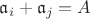 $\mathfrak{a}_i + \mathfrak{a}_j = A$
