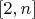 $[2,n]$