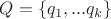 $Q=\{q_1 ,...q_k \}$