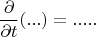 \[
\frac{\partial }
{{\partial t}}(...) = .....
\]