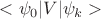 $<\psi_0|V|\psi_k>$