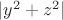 $|y^{2}+z^{2}|$