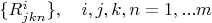 $\{R^i_{jkn}\},\quad i,j,k,n=1,...m$