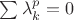 $\sum \lambda_k^p=0$