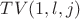 $TV(1,l,j)$