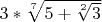 $3*{\sqrt[7]{5 + \sqrt[2]{3}}}$