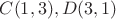 $C(1,3),D(3,1)$