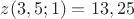 $z(3,5;1)=13,25$