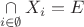 $$\mathop  \cap \limits_{i \in \emptyset } {X_i} = E$$
