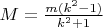 $M=\frac{m(k^2-1)}{k^2+1} $