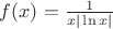 $f(x) = \frac{1}{x |\ln x|}$