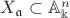 $X_{\mathfrak{a}}\subset\mathbb{A}_{\Bbbk}^{n}$