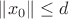 $\|x_0\|\leq d$