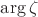 $\arg \zeta$
