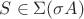 $S\in\Sigma(\sigma A)$