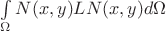 \int\limits_{\Omega} N(x,y) \mathfrac{L}N(x,y)d\Omega