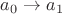 $a_{0} \to a_{1}$
