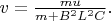$v=\frac{m u}{m+B^2 L^2 C}.$