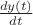 $\frac {dy(t)}{dt}$