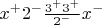 $x^+2^-\frac{3^+3^+}{2^-}x^-$