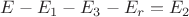 $E-E_1-E_3-E_r=E_2$