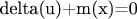 delta(u)+m(x)=0