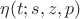 $\eta(t;s,z,p)$
