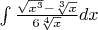 $\int \frac {\sqrt {x^3}- \sqrt[3]{x}}{6\sqrt[4]{x}}dx$