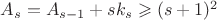 $A_s=A_{s-1}+sk_s\geqslant(s+1)^2$