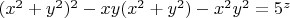 $(x^2+y^2)^2-xy(x^2+y^2)-x^2y^2=5^z$