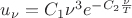 $u_{\nu} = C_1 \nu^3 e^{-C_2\frac{\nu}{T}}$