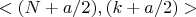 $<(N+a/2),(k+a/2)>$