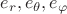 $e_r,e_\theta,e_\varphi$