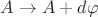 $A\to A+ d\varphi$
