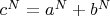 $c^N = a^N+b^N$