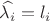 $\widehat {{\lambda _i}} = {l_i}