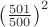 $\left(\frac{501}{500}\right)^2$