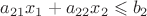 $a_{21}x_1+a_{22}x_2\leqslant b_2$