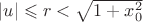 $|u|\leqslant r<\sqrt{1+x_0^2}$ $|u|\leqslant r<\sqrt{1+x_0^2}$
