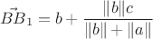 $$
\vec{BB}_1 = b + \frac{\|b\| c}{\| b \| + \| a \|}
$$
