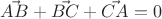 $\vec{AB}+\vec{BC}+\vec{CA}=0$