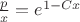 $\frac{p}{x}=e^{1-Cx}$